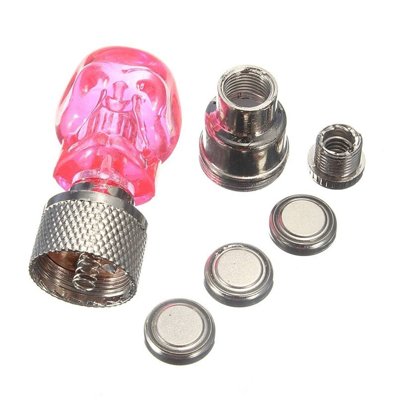 4x ventieldop wielband led-lamp voor motorfiets, fiets, auto, rood en groen