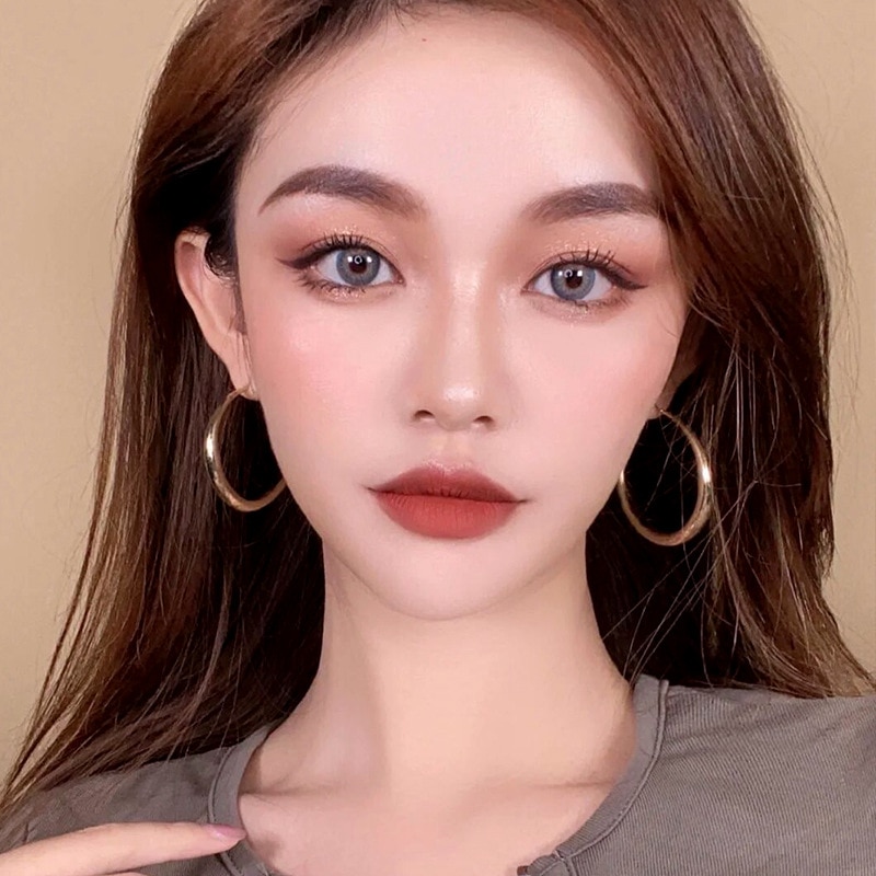 Metal Big circle Earrings No Hole Ear Clips Exaggeration round Clip On Earring Without Piercing Minimalist Earrings ER1012