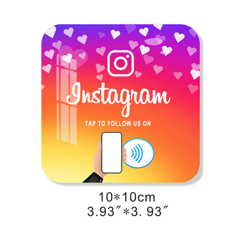 Acrylic NFC Plaque NFC Plate Google Reviews Increase Your Reviews: Orange