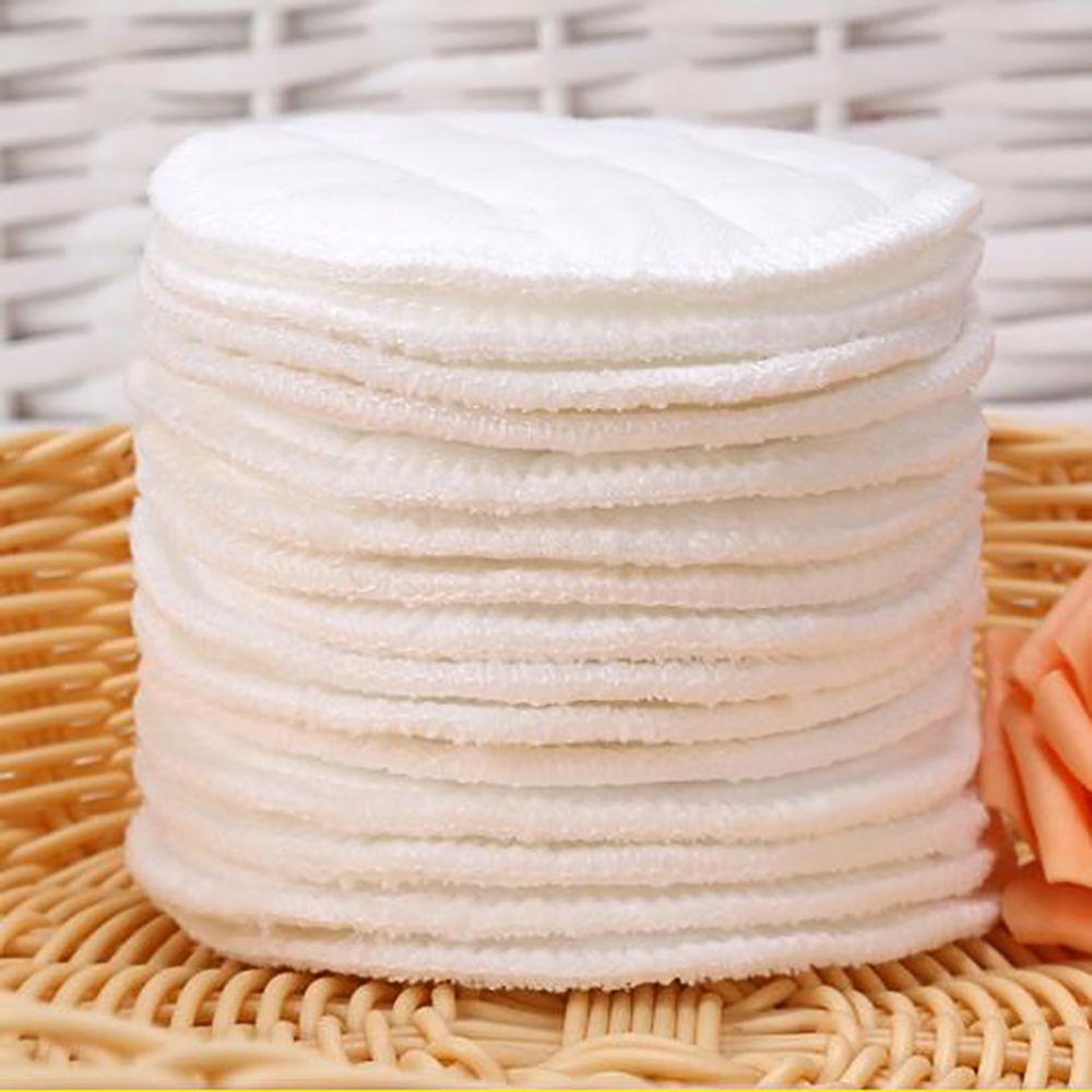 Almohadillas de algodón reutilizables, removedor de maquillaje lavable, fibra de bambú, limpiador de piel Facial Suave, herramienta de belleza de maquillaje, 10 piezas
