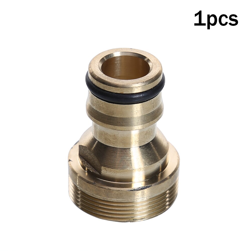 Universal Kitchen Tap Male Connector Solid Brass Quick Connector Adaptor Mixer Garden Water Hose Pipe Tap Bathroom Faucet Spouts: 1pcs