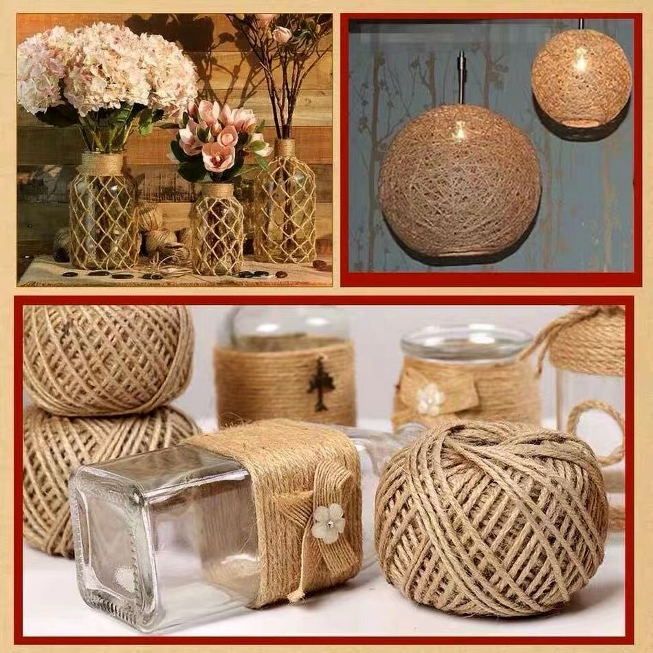 Cuerda de yute para boda, hilo de cáñamo Natural de 30M, decoración de hilo de yute, lazo, envoltura de , accesorios de