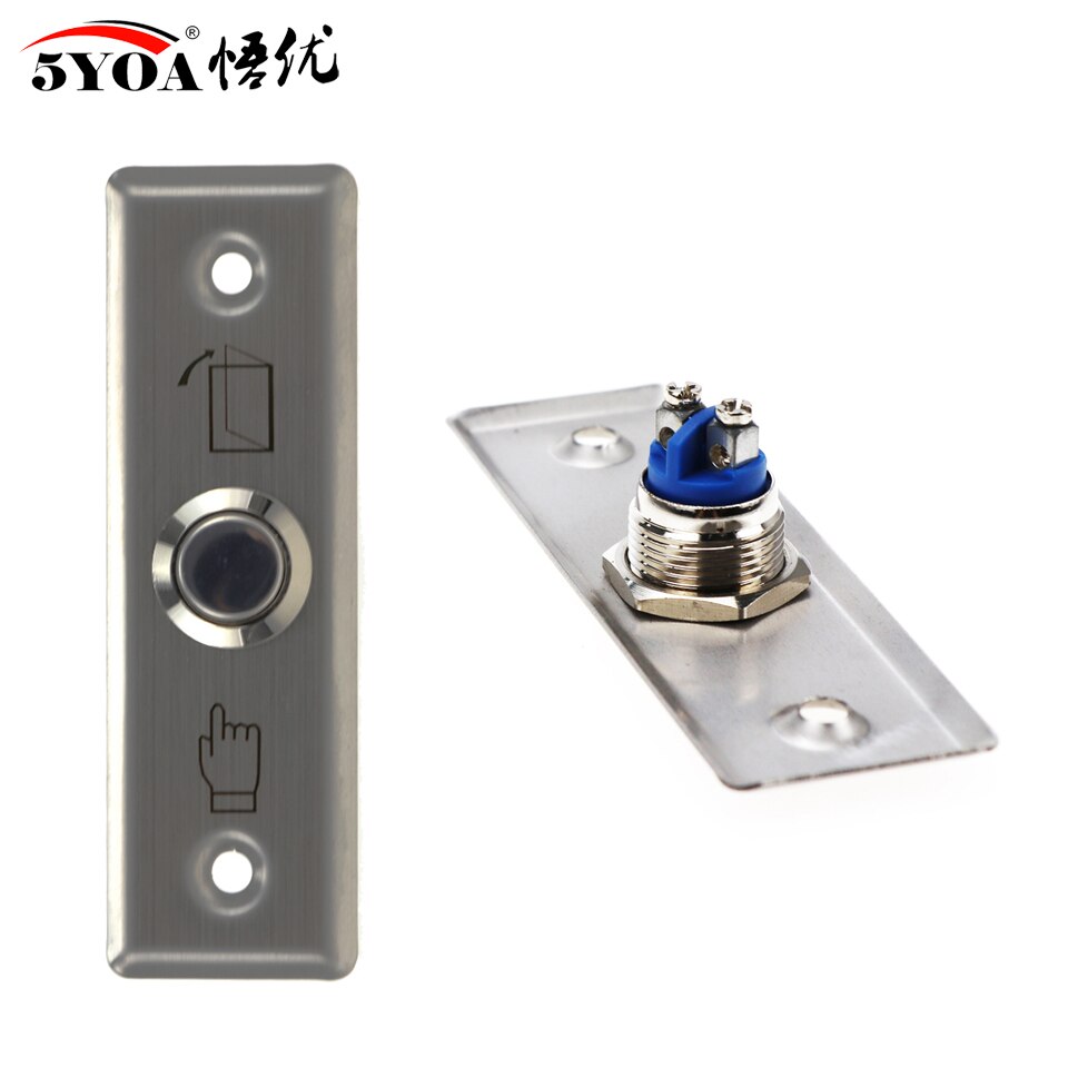 Bouton-poussoir de sonnette de porte en acier inoxydable, panneau tactile pour le contrôle d'accès, bouton de sortie fin 91x28mm