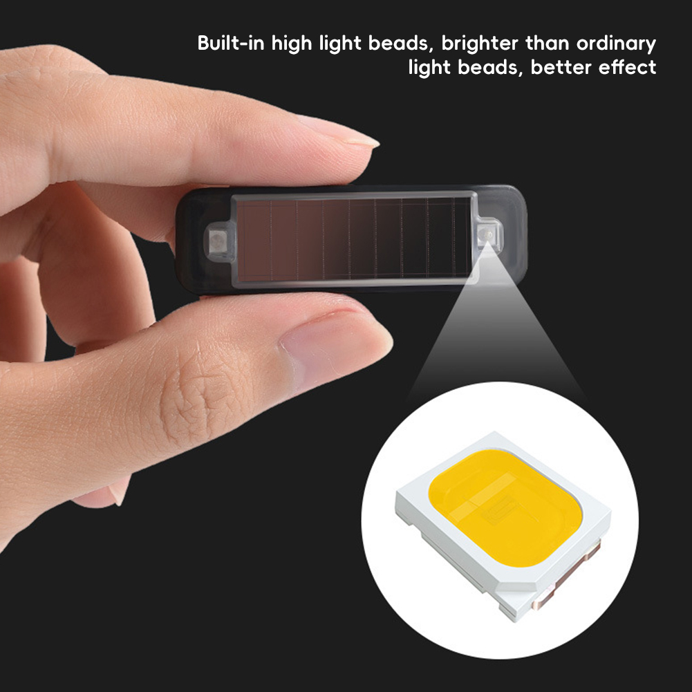Mini led-autolampje op zonne-energie, waarschuwingslampje voor 's nachts, gesimuleerd alarm, draadloos antidiefstalwaarschuwingslampje, knipperend nep-alarmlampje