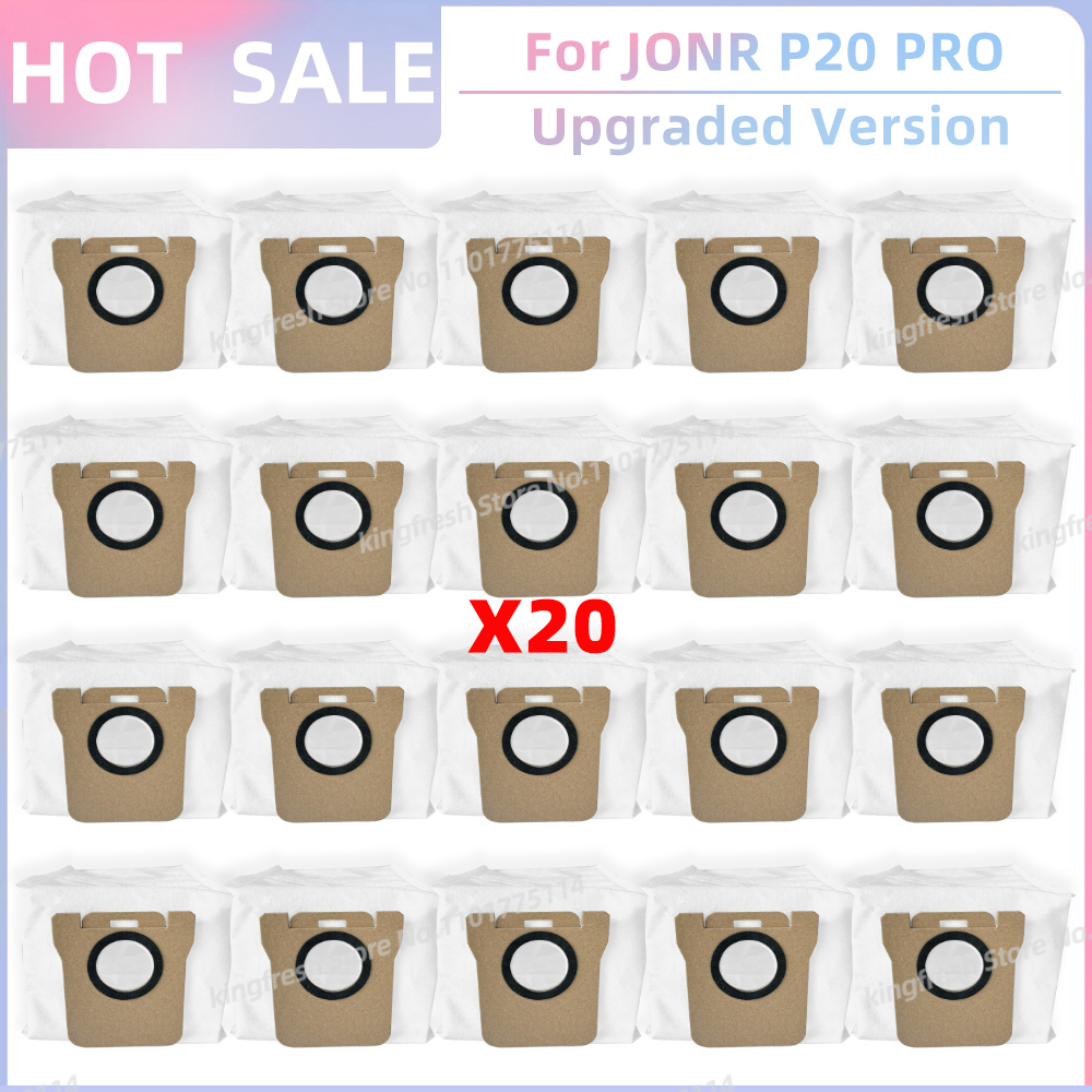 Bolsa de polvo de repuesto compatible con accesorios para robot aspirador JONR P20 PRO.: Amarillo claro