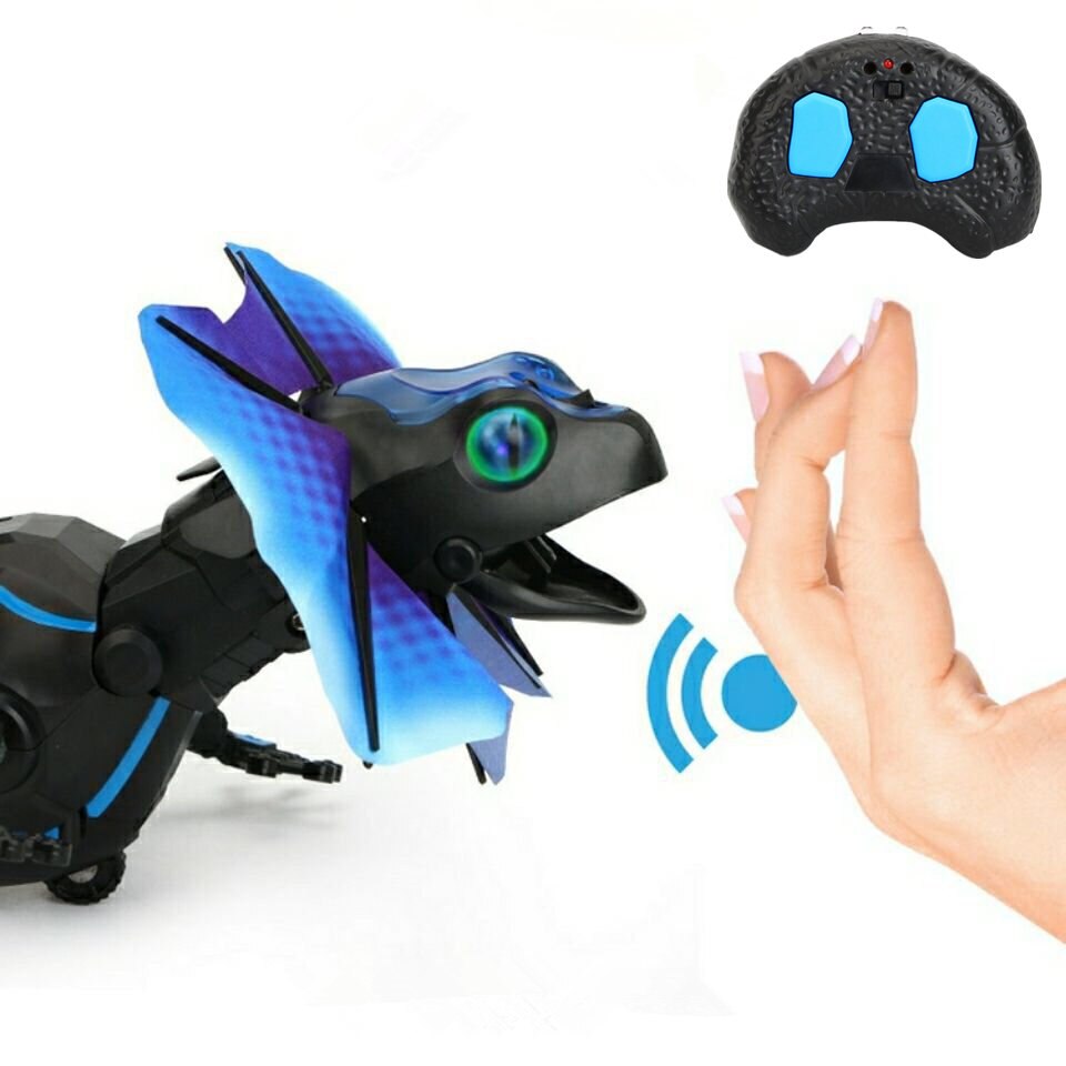 Large lizard robot with LED light Infrared induction Tricky wireless Model Simulation remote control animals Toys for children