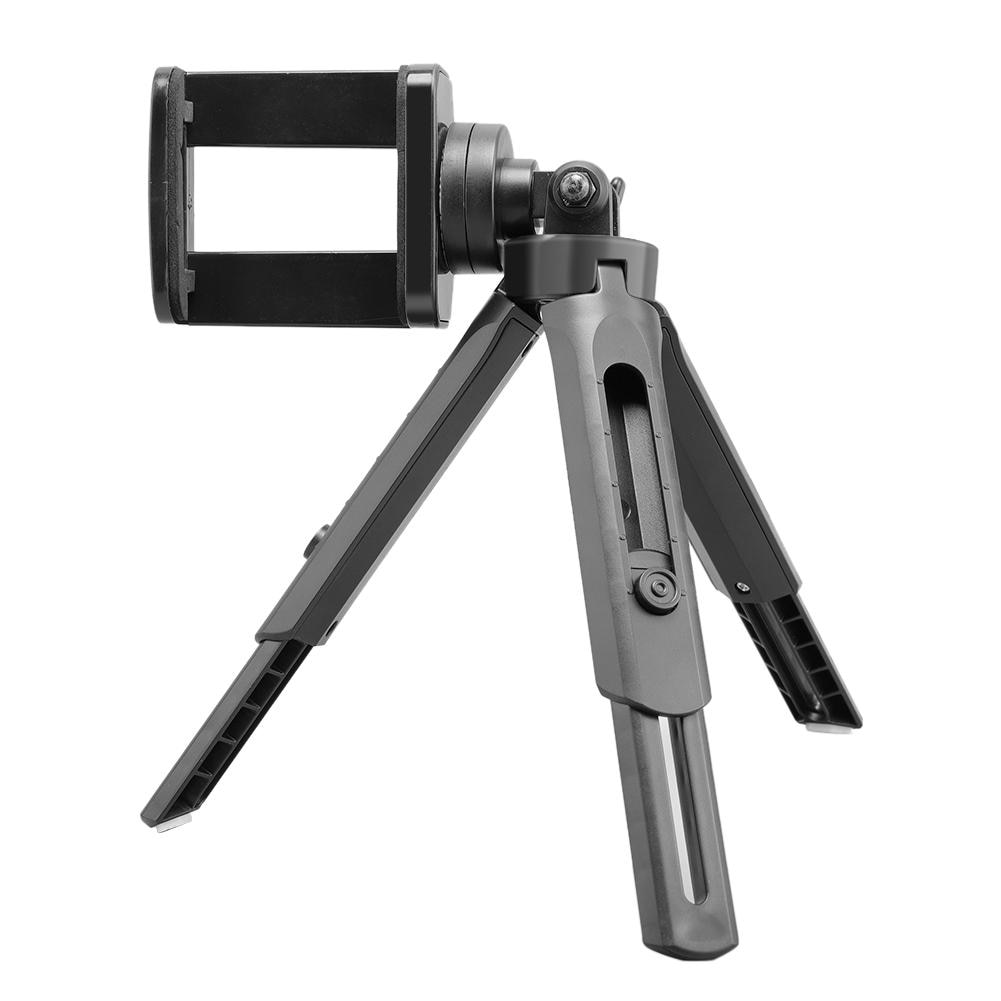 Video Tripod Stand Handle Mini Telescopic Smartphone Grip Compact Selfie Stick Stabilizer Tripod for Phone Clip