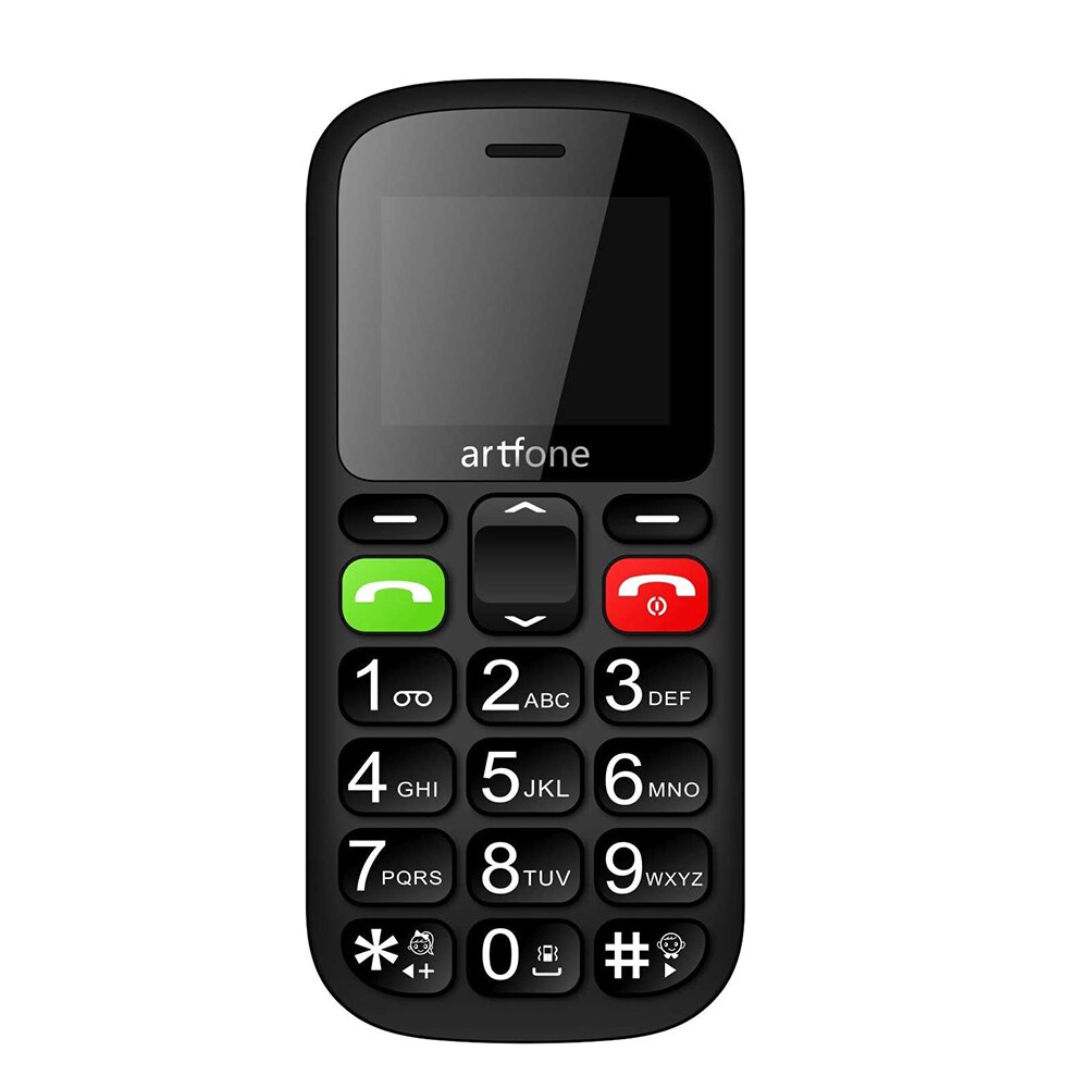 Big Button Mobile Phone for Elderly,Artfone CS181 Upgraded GSM Mobile Phone With SOS Button, Talking Number and Torch(2G)