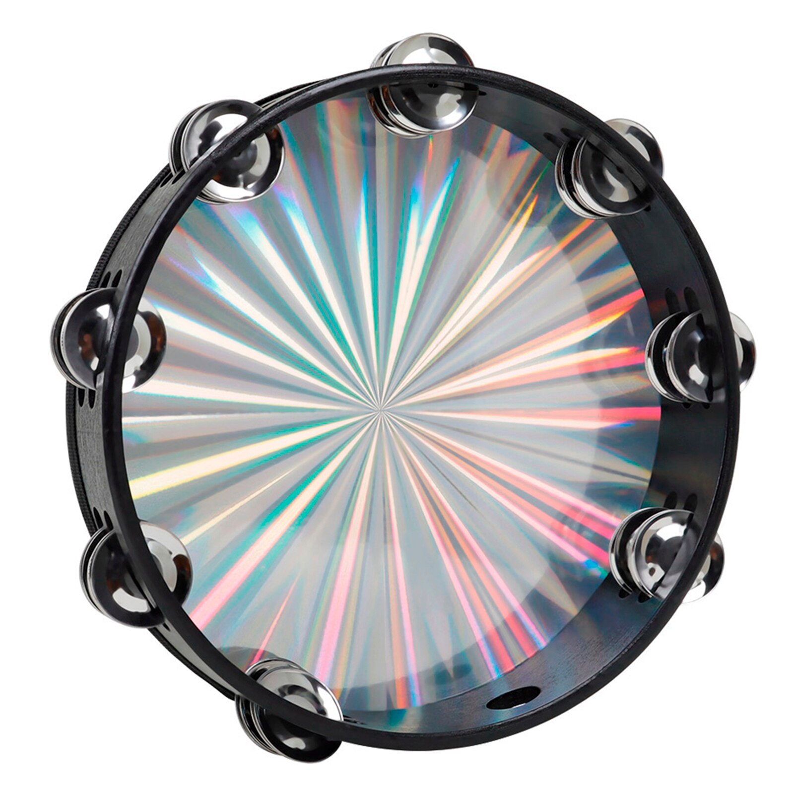 Tambourine/Pandereta - 10” With Head And Double Row Of Jingles