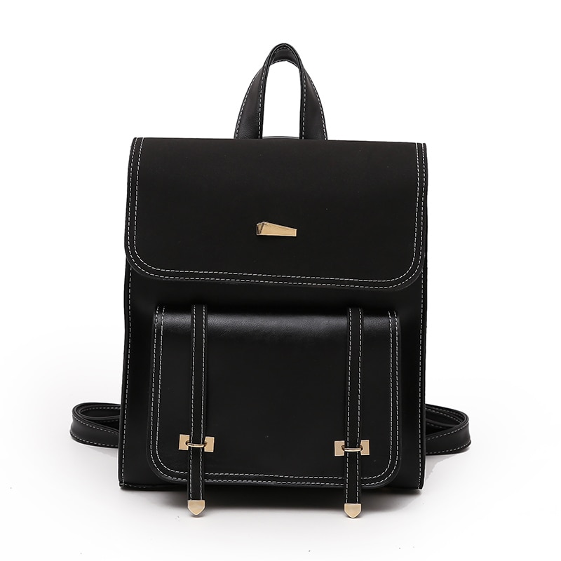 Two sets Women Backpack pu Leather Backpacks Teenage Girls Female School backpack Shoulder Bag