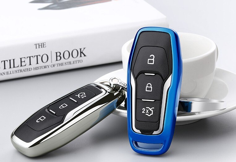 Tpu auto älykäs kauko-avainkotelo auto suojaava avain kuori kuori kansi ford edge mondeo mustang ford keys avaimenperä