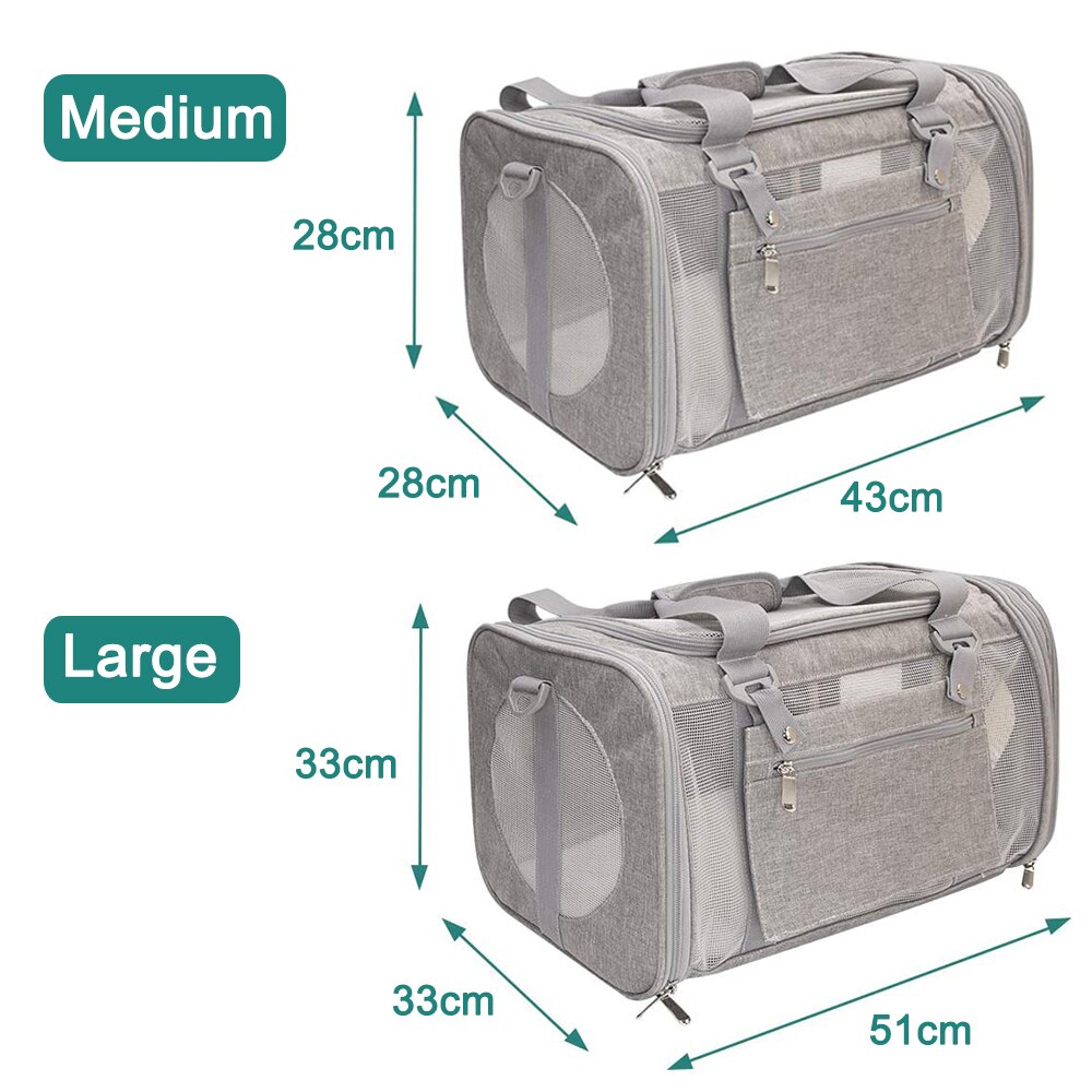 Draagbare Kat Zak Outdoor Reizen Opvouwbare Pet Carrier Koffer Voor Katten Crossbody Tas Vervoer Ademende Kat Draagtas