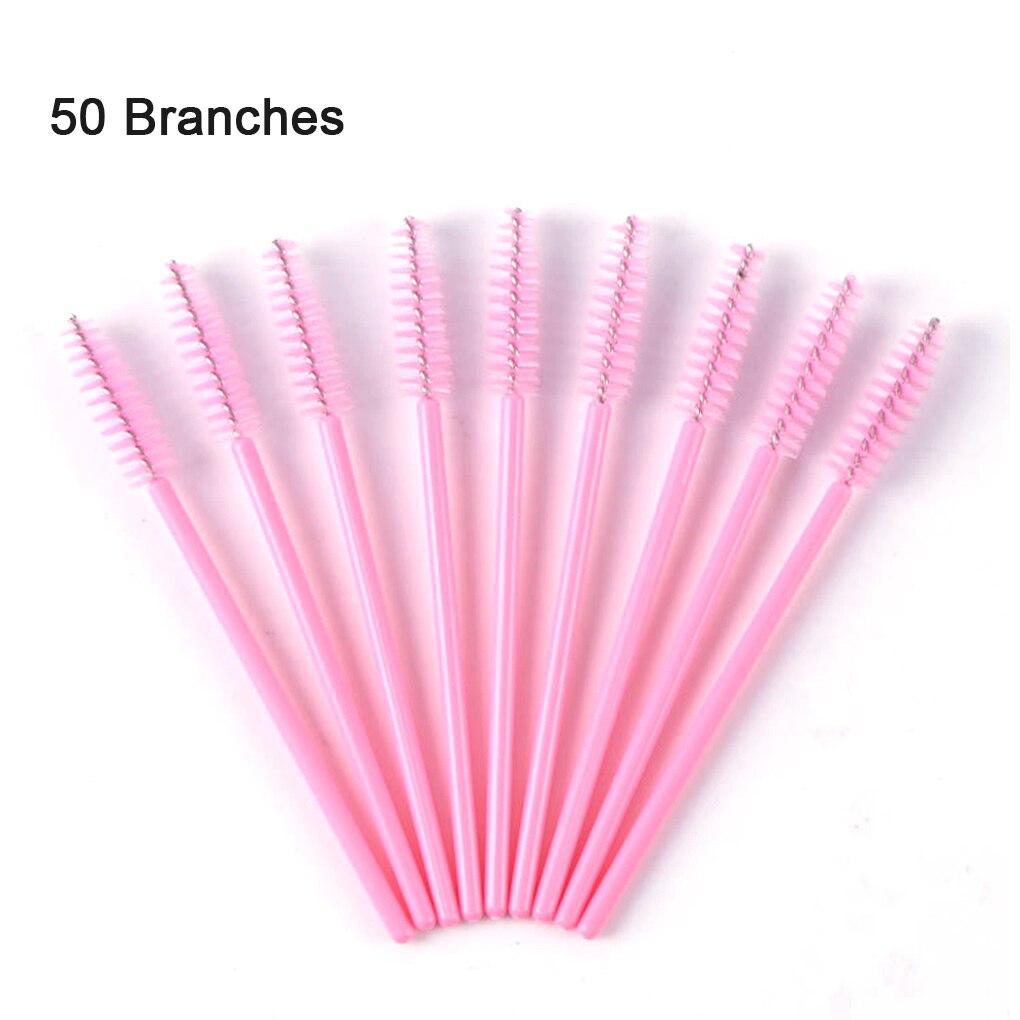 1 PC/10 PCS/50 STUKS Wegwerp Eyelash Mini Brush Mascara Applicator Wand Make-Up Kwasten Ogen Lip Cosmetica borstels