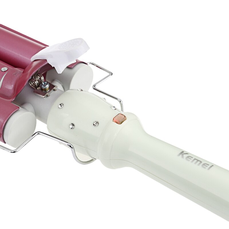 Kemei Hair Straightener Automatic Perm Splint Ceramic Hair Iron 3 Barrels Big Wave Hair Curling Flat Iron Hair Waver Curl Km-926