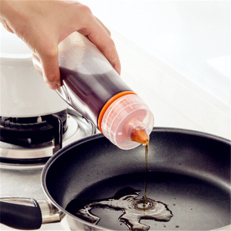 Knijpflessen, saladefles, ketchup, olie, sausfles voor ketchup, kookgerei, keukengereedschap, sojasausfles