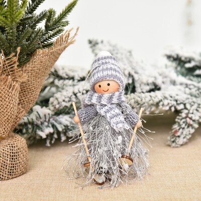 Décorations d'arbre de noël, poupée d'ange pour fille, pendentif Kawaii, ornements d'arbre de noël pour nouvel an, de noël pour enfants,: E 1PC