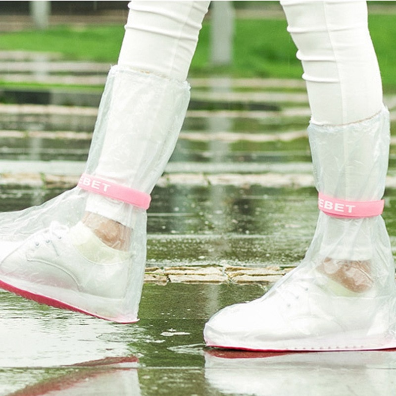 1 paar herbruikbare, dikke regenhoezen voor schoenen, hoge antislip regenhoezen, unisex waterdichte beschermhoezen voor schoenen