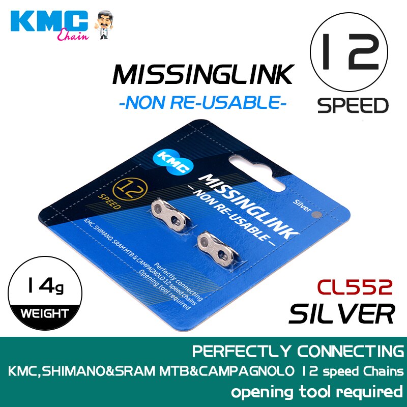 2 Pairs KMC Chain Missing Link 6/7/8/9/10/11 Speed Silver Gold Color Reusable Chain Magic Clasp Bicycle Chain Repair Parts