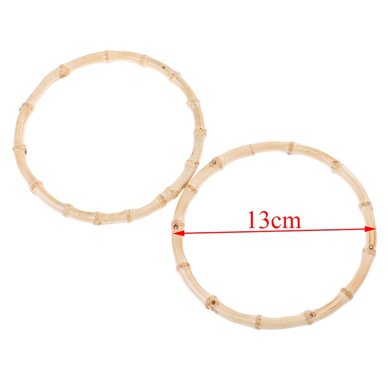 2 uds., producto en oferta, mango redondo de bolsa de bambú para bolso hecho a mano, accesorios de bolsas DIY, 2 tamaños,