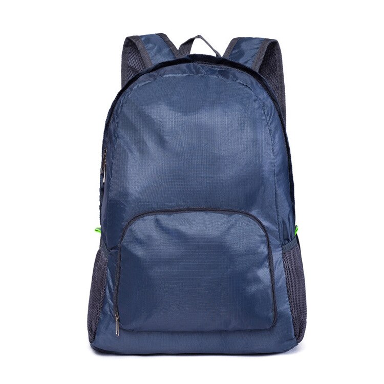 Tragbare draussen Wasserdicht Reisen Schulter Rucksäcke Falten Nylon Camping Wandern Radfahren Sport Tasche: grau