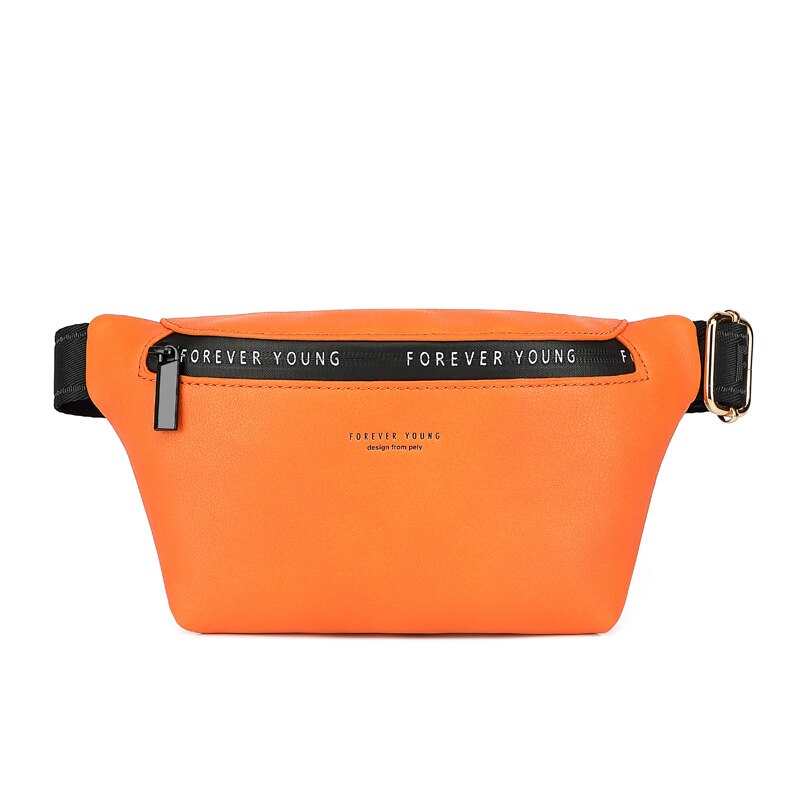 Yojessy Lederen Luxe Fanny Pack Grote Capaciteit Taille Verpakking Heuptas Vrouwen Riem Tas Multifunctionele Borst Bag: orange