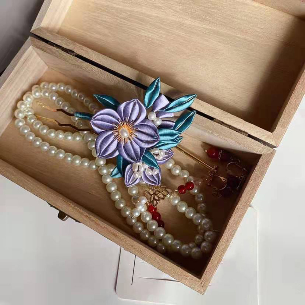 Retro Rectangular Wooden Storage Box Buckle Hinged Boxes Wooden Box Packing Jewelry Case Box Home Sundries Storage Box