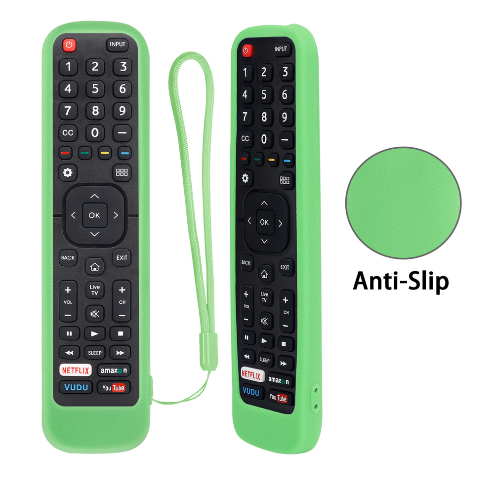 Fundas de Control remoto de TV para Hisense EN2A27 LED HDTV EN-2A27, funda de Control remoto, amigable con la piel, a prueba de golpes, controlador protector: green