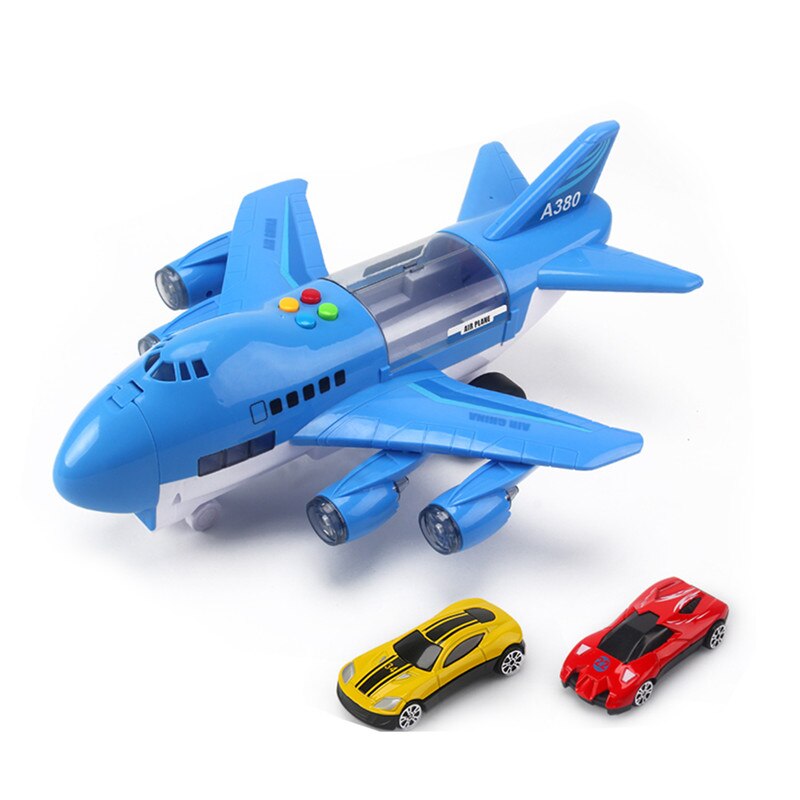 Spielzeug Auto Musik Geschichte Simulation Track Trägheit Flugzeuge Kinder Große Größe Passagier Flugzeug Spielzeug Flugzeug Modell Kinder Airliner: blue 2 car random