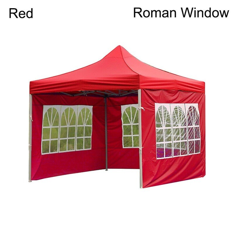 Oxford Cloth Outdoor Portable Rainproof Tent Surface Replacement Home Shade Top Canopy Cover Party Waterproof Tents Shelter: Red Roman Window / 6x2m
