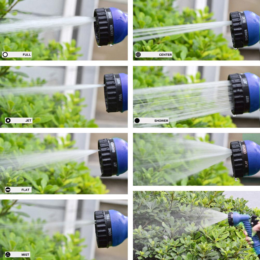 Manguera de jardín Flexible y extensible, tubo de agua de 25-200 pies con pulverizador para riego de jardín y coche