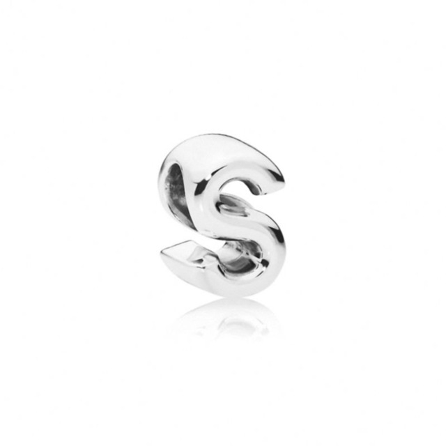 Zilver 925 Vergulde 26 Letter A-Z Charm Fijne Kralen Fit Originele Hanger Charms Zilveren Armband Accessoires DIY Sieraden Voor Vrouwen