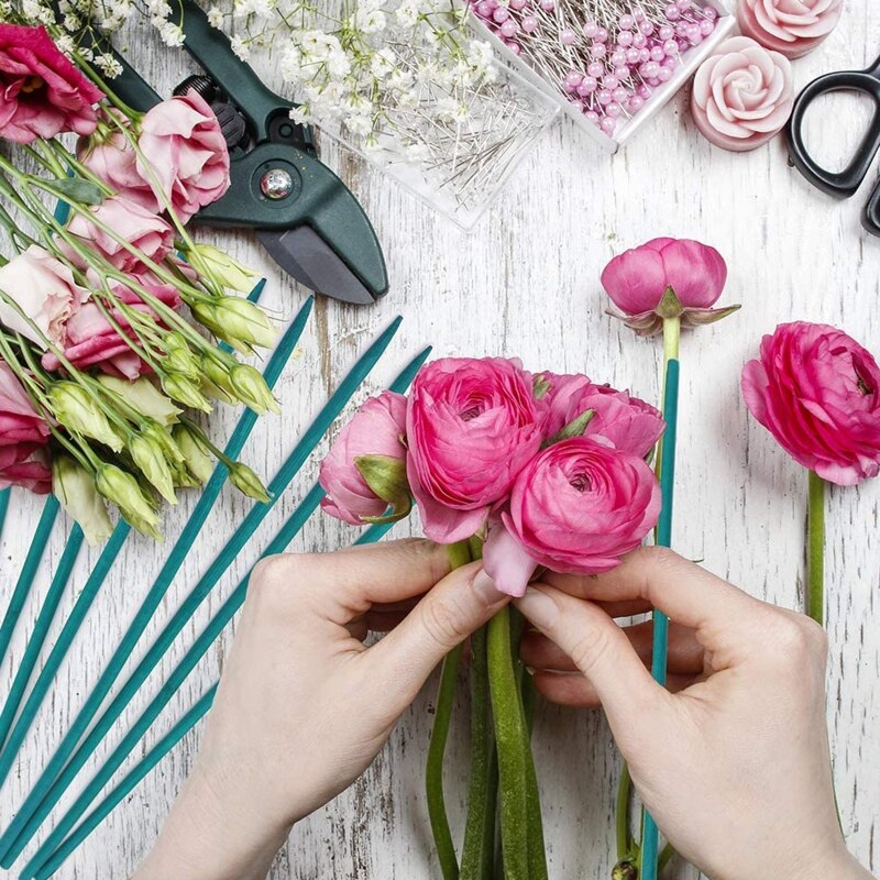 30 Pcs Hout Groene Houten Stokken Plant Stakes Bloemen Planten Ondersteuning Teken Posting Tuin Sticks Diy Plant Bloem Decoratie