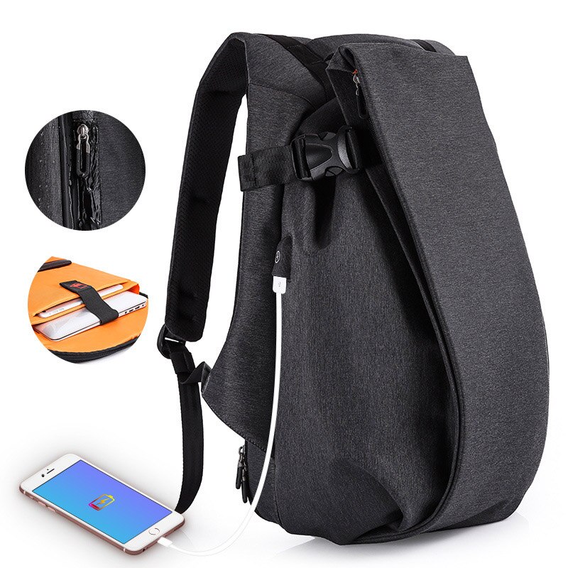 Men Backpack for Laptop USB Port Waterproof Travel Backpack Large Capacity College Student School Backpack