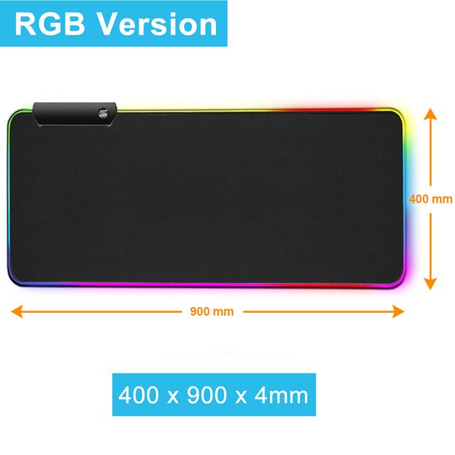 RGB Gaming Mouse Pad LED Backlit Carpet Big size Game Keyboard Mousepad XXL Carpet Surface Mause Pad Keyboard Desk Mat: 400x900x4mm