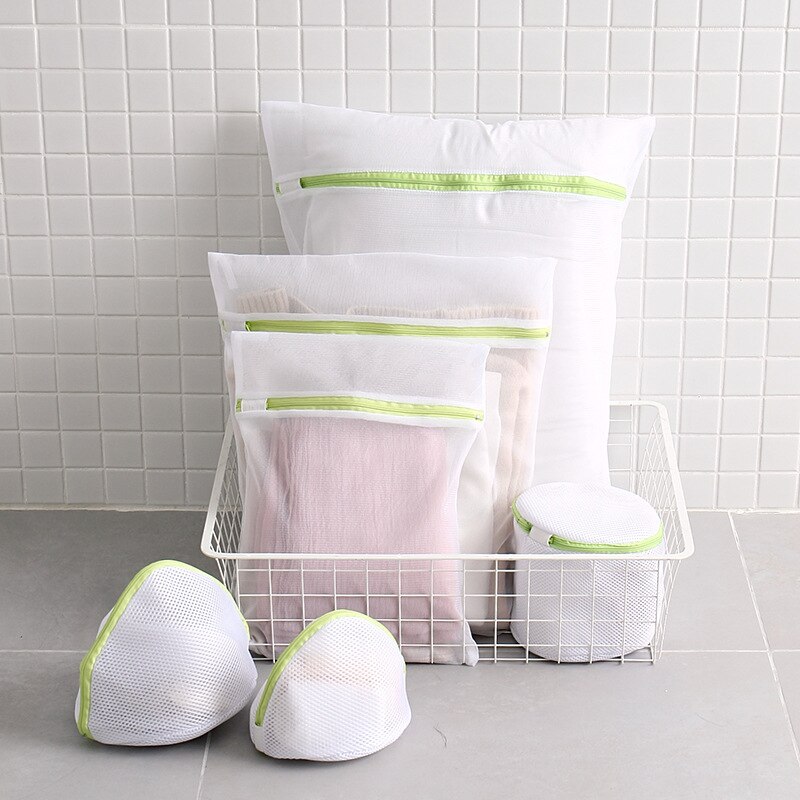 6pcs/set Laundry Bag Drawstring Bra Underwear Products Laundry Bags Useful Mesh Net Bra Wash Bag Zipper Laundry Bag