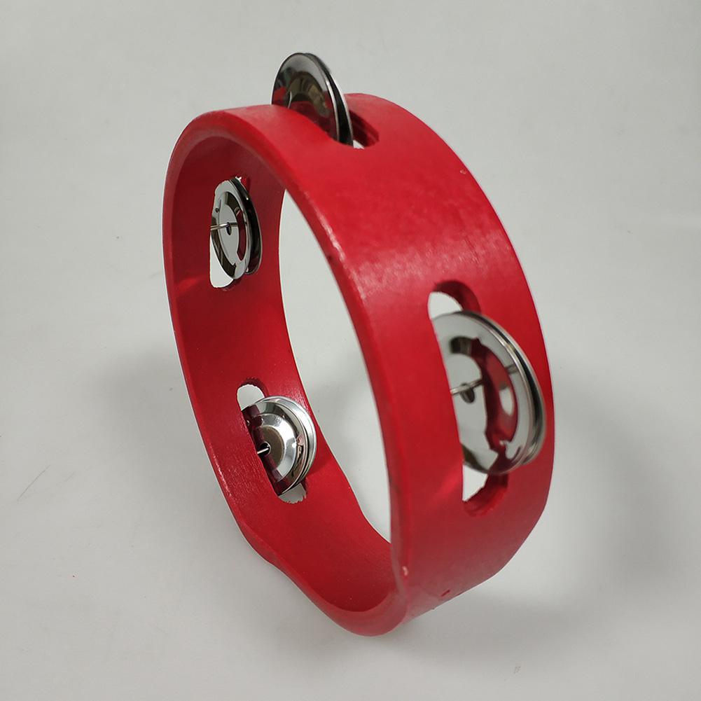 Clochettes pour Instrument de musique, 6 pouces, tambour en bois rouge, à Percussion, 15x15x4.5cm
