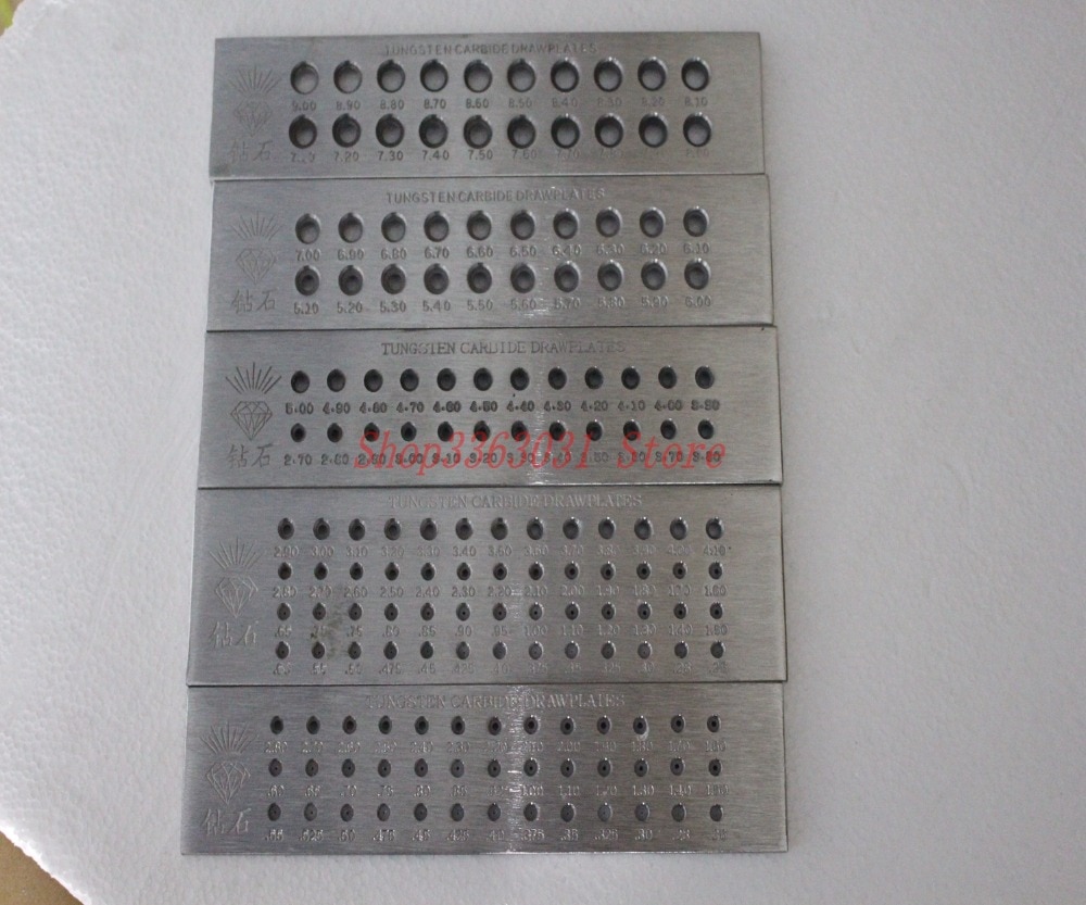 Tungsten Carbide Wire Drawplate for Jewelry Making Round Shape Drawplate