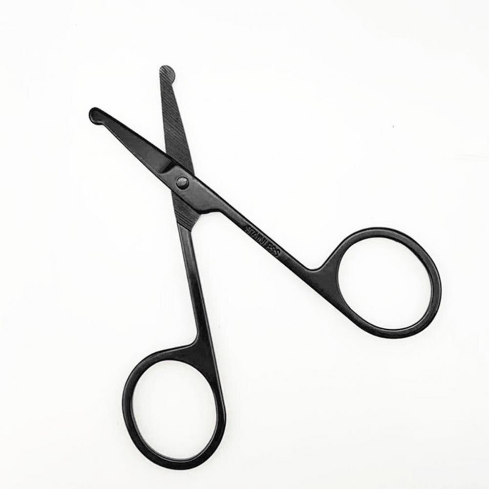 Nose Hair Scissors Safe Anti-rust Stainless Steel Eyebrows Nose Moustache Scissors Eyelash Scissors for