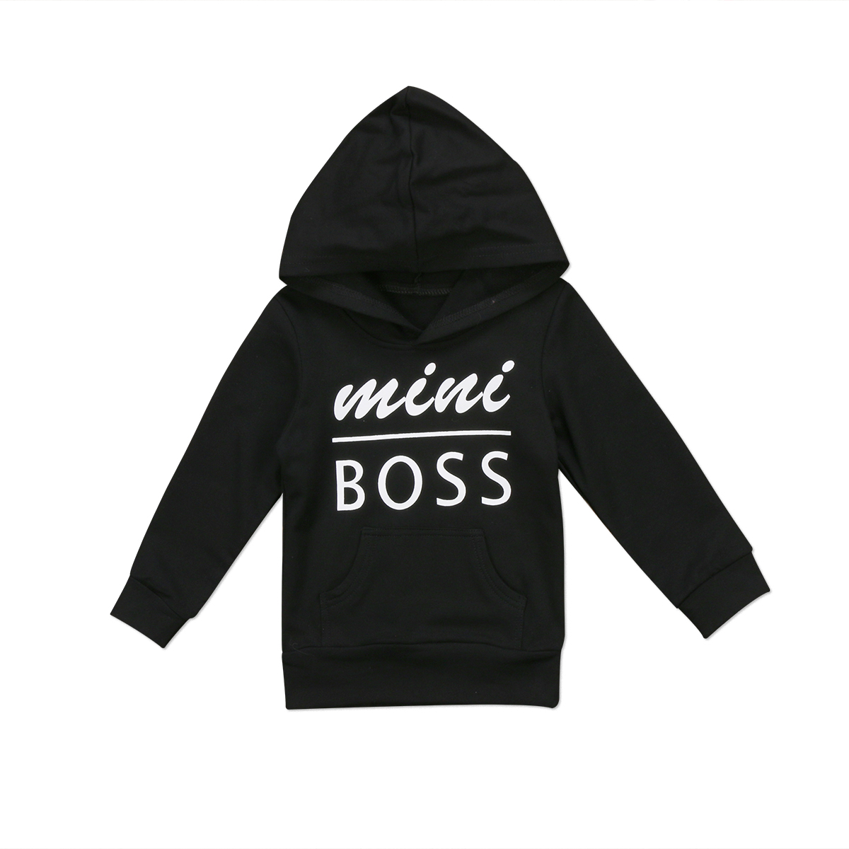 lässig Baby Junge Mädchen Mini Chef Hoodie Spitzen Kleinkind Neugeborenen Mit Kapuze Sweatshirt draussen NEUE: schwarz / 12m