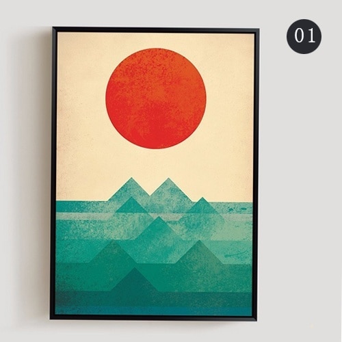 Nordisk 30 x 40cm væg kunst abstrakt lærred maleri plakat stue akvarel børnehave