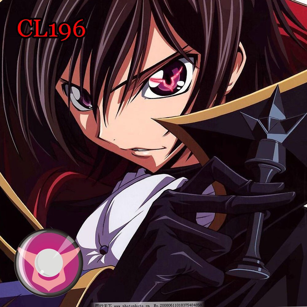 Lentes de contacto amarillas para Halloween, lentes de animación con personajes de dibujos animados japoneses populares, CL207 SENNIN