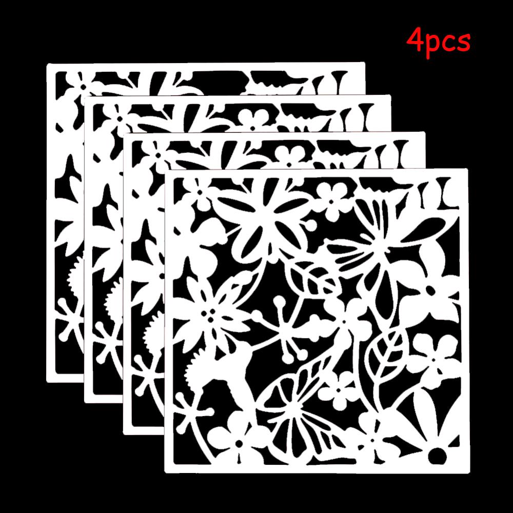 Plastic Hanging Screen Wall Partition Hanging Room Divider Panels for Living Dining Room Office Restaurant Art Decoration: 4pcs White