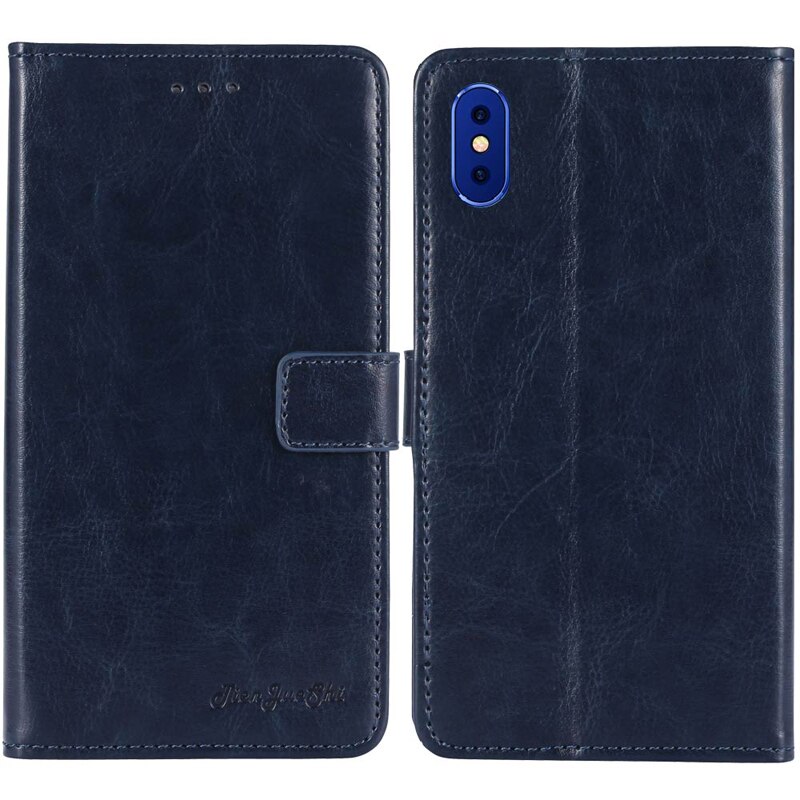 TienJueShi de negocios de nivel alto estilo de libro de de protección con tapa de cuero funda de teléfono para IMO Q Q2 Plus Shell Wallet Etui Skin