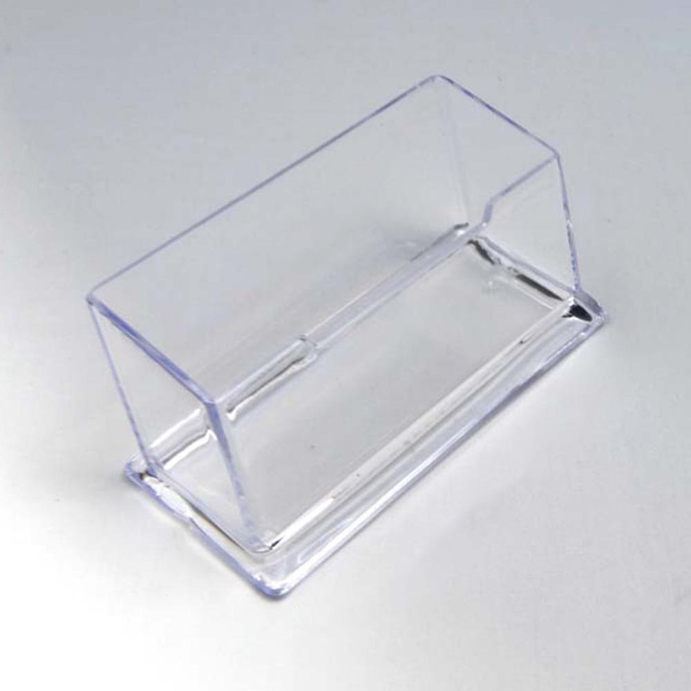 Transparent Plastic Desk Shelf Storage Display Stand Hard Access Card Cover Credit Card Case Badge Desktop Business Card Holder