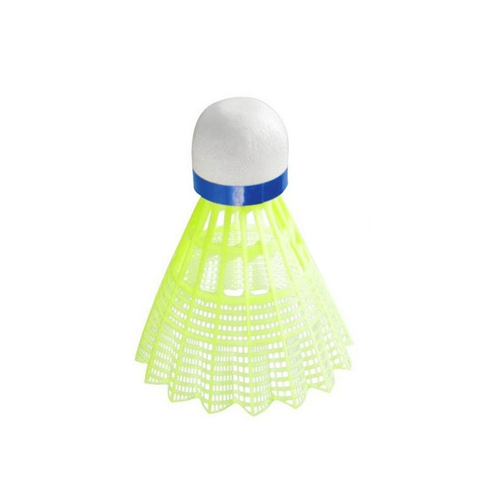 Super durável e leve plástico amarelo/branco náilon bola de badminton bola de treinamento plástico shuttle cortiça cabeça de bola de madeira quente