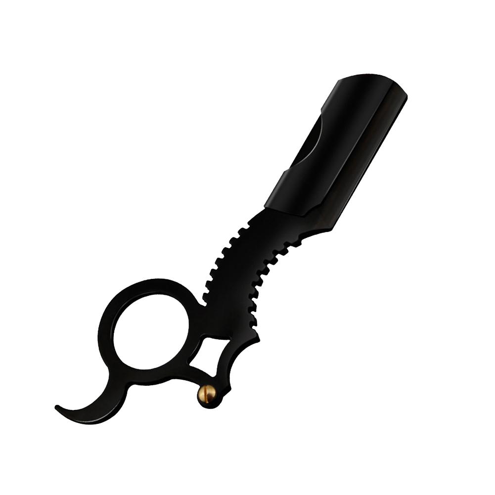 Straight Edge Kapper Scheermes Kapsel Baard Wenkbrauw Scheren Tool Handleiding Ontharen Scheermes Kapper Trimmen Messen Vervangbare: Black