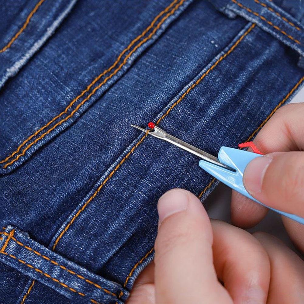 1Pc Plastic Handvat Craft Draad Cutter Tornmesje Stitch Unpicker Draadafsnijder Schaar Voor Naaigaren Verwijderen Doek Diy tool