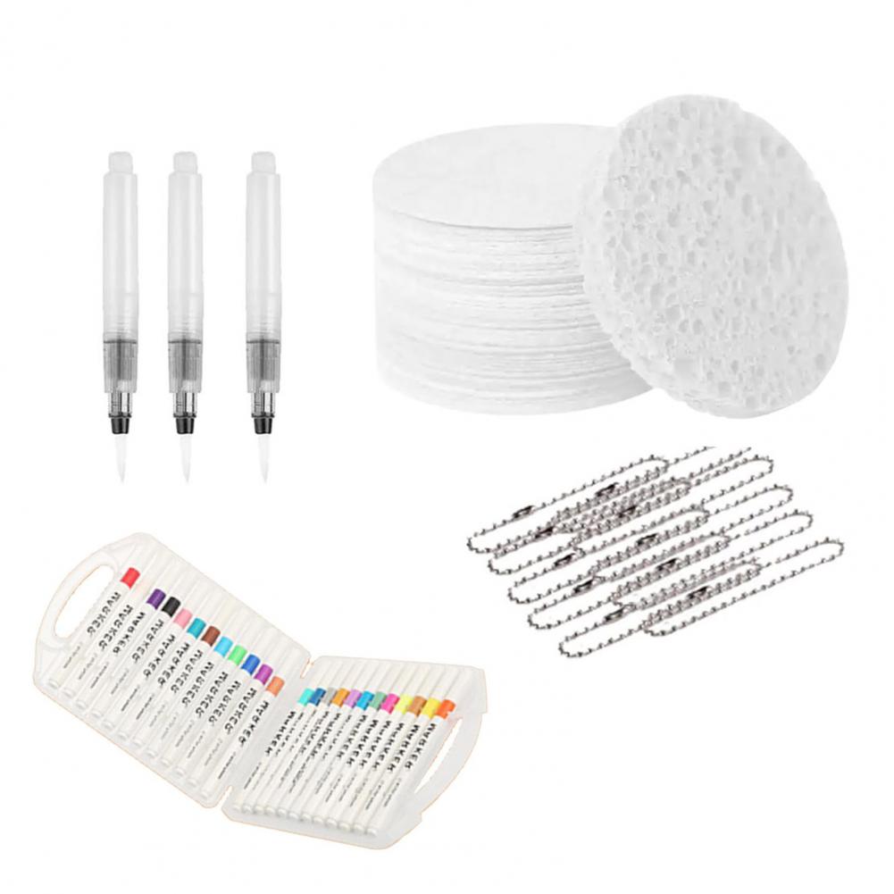 Magic Foam Texture Painting Kit 3D Drawing Magic Canvas Sponge with Water Brush Puffy Popcorn Painting Kit: WHITE