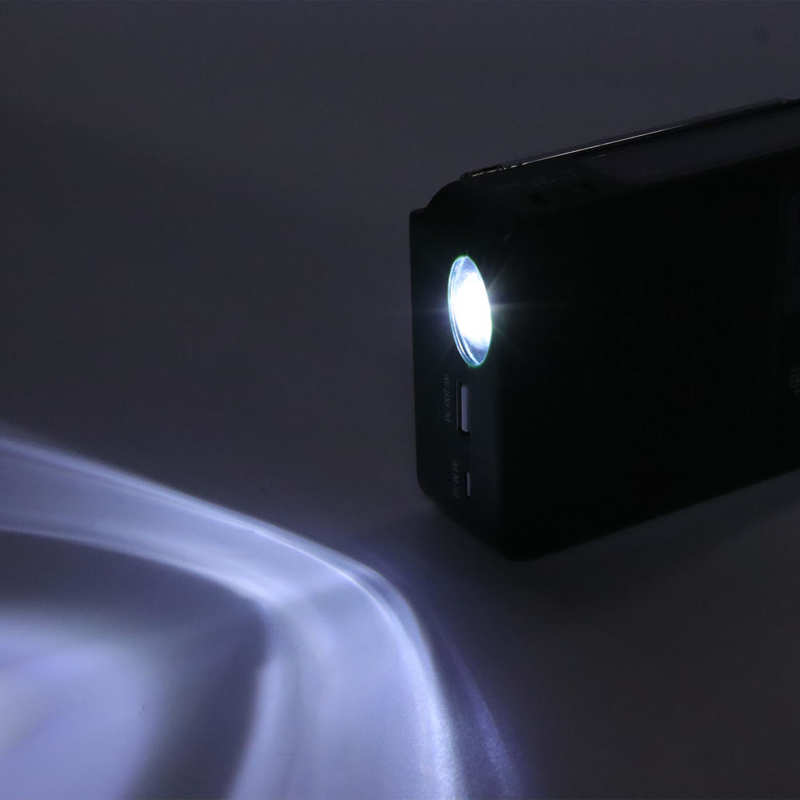 Emergency Radio with Solar and Hand Crank Self Powered, Battery USB Recharging FM/AM Radio 1 LED Flashlight Phone Charger