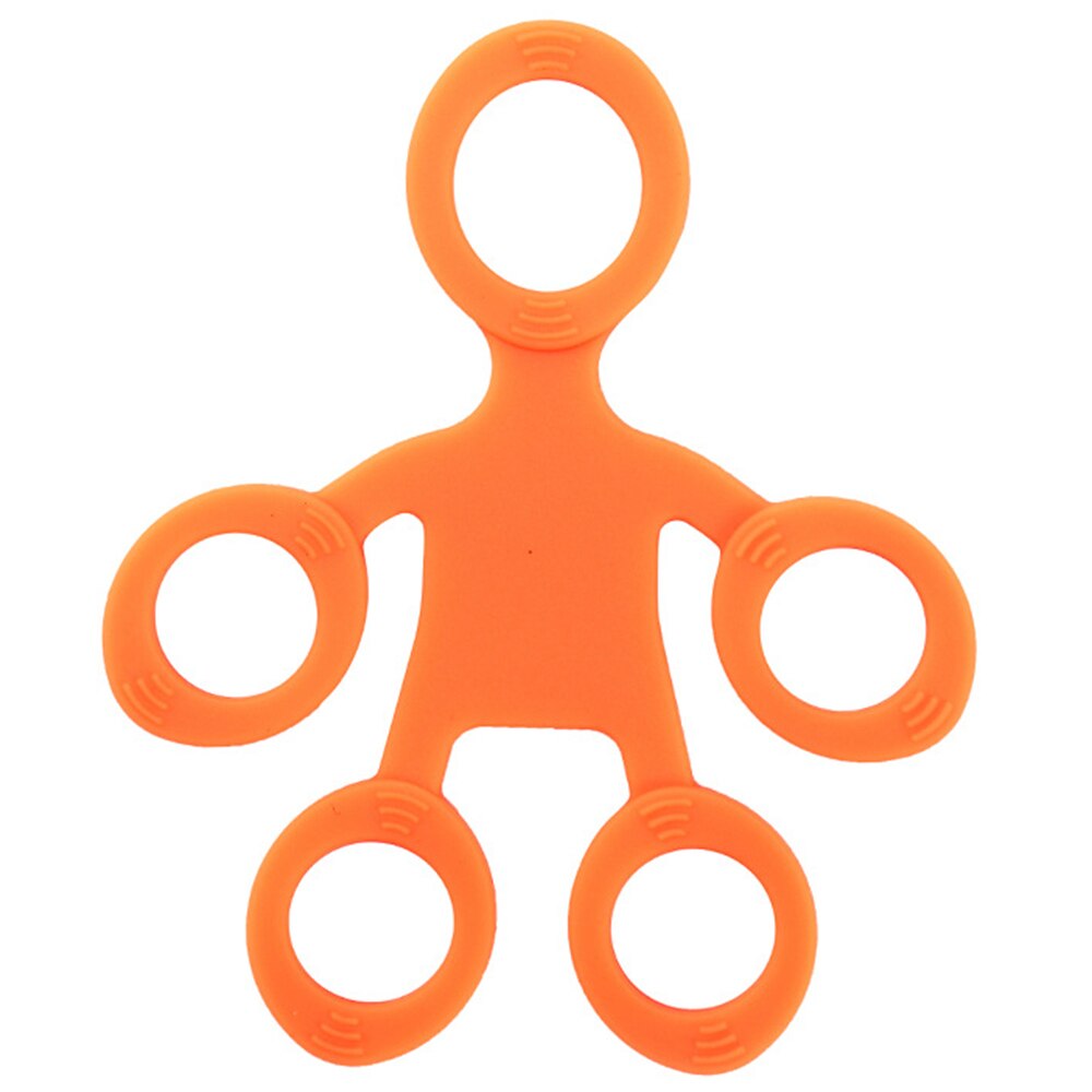 Pince à main Silicone doigt extenseur exercice tirer anneau bande Tension outil force formateur doigt exercice Fitness équipement: Orange